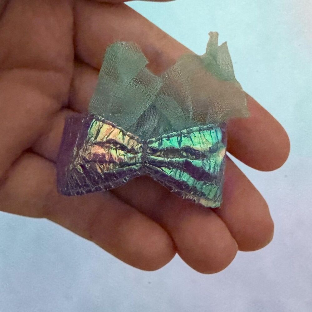 Barbie Mermaid Fantasy Iridescent Shiny Blue Purple Green Bikini Top for Doll